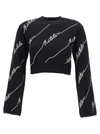 Rotate Birger Christensen Rotate Sequined Logo Cropped Sweater