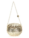 RABANNE SMALL 1969 GOLD BALL-SHAPED HAND BAGS GOLD