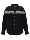 Rotate Birger Christensen Rotate Overshirt With Crystal Fringes