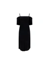 Victoria Beckham Cold-shoulder Bandeau Midi Dress In Black