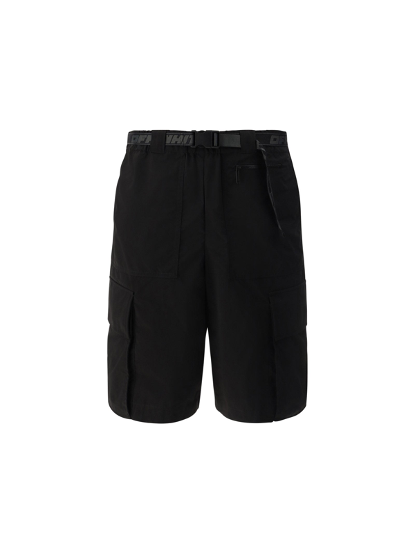 Off-White Stitch Diag cotton track shorts - Brown