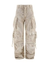 Attico Fern Low-rise Wide-leg Cargo Jeans
