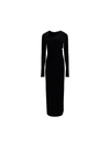 Versace Black Cut-out Hooded Maxi Dress In Viscose Woman In Nero