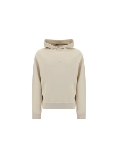 424 Debossed-logo Cotton Hoodie In Beige