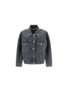 Stella Mccartney Crystal Pinstripe Oversized Denim Jacket