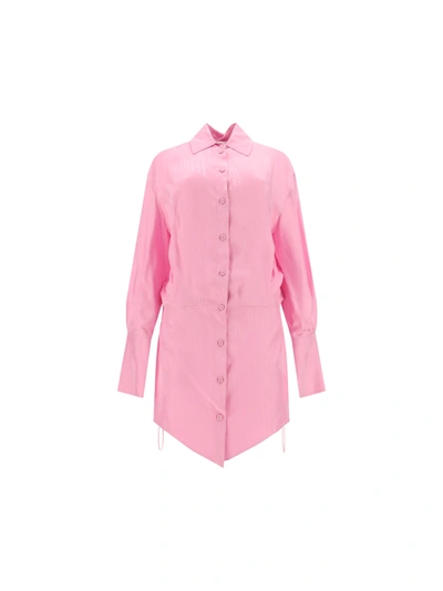 Attico Mini Silvye Dress In Sugar Pink