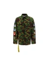 Off-white Green Camou Patch Field Jacket