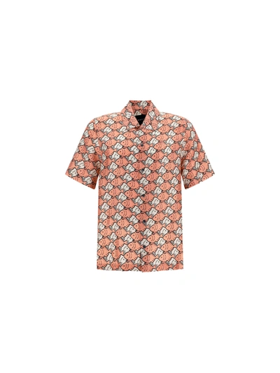 Botter Classic Short-sleeve Shirt In Pink Fish Silk