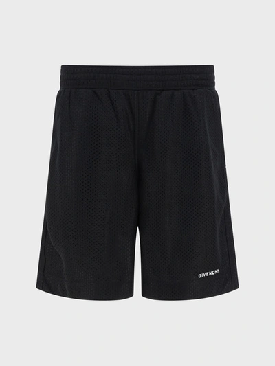 Givenchy Bermuda Mesh Shorts In Black