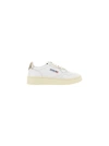 Autry Leather Sneakers With Contrast Heel Tab In White