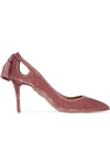 AQUAZZURA Forever Marilyn tasseled velvet pumps