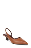 Sarto By Franco Sarto Devin Slingback Pointed Toe Pump In Rich Cognac