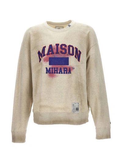 Miharayasuhiro Logo-print Cotton Sweatshirt In White