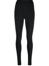 Wardrobe.nyc Leggings With Bonded Back Zip In Black