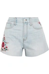 MADEWELL The Perfect embroidered denim  shorts