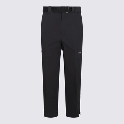 UNDERCOVER UNDERCOVER BLACK COTTON PANTS