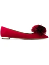 AQUAZZURA ‘Powder puff’ ballerinas,PWPFLAA0SUESPD12129260