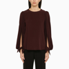 CHLOÉ CHLOÉ | DARK PURPLE SILK BLOUSE,CHC23AHT09004/N_CHLOE-56A_108-40