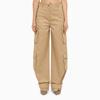 Valentino High-waisted Cargo Trousers In Beige