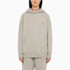 Autry Cotton Hoodie With Patch Pocket In Grey
