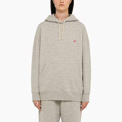 AUTRY GREY HOODIE WITH PATCH,HOEW420E/N_AUTRY-420E_323-XS
