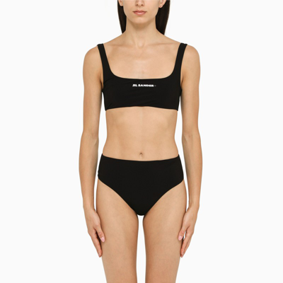 Jil Sander Square-neck Bikini Set In Black
