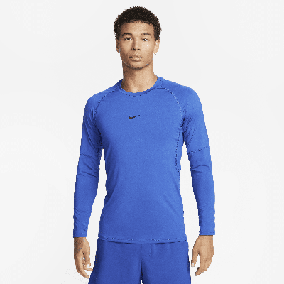 Nike Men's  Pro Dri-fit Slim Long-sleeve Fitness Top In Blue