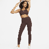 Nike Women's Universa Medium-support High-waisted Full-length Leggings With Pockets In Brown