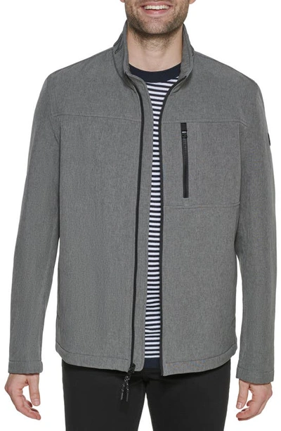 Calvin Klein Softshell Jacket In Light Grey Heather