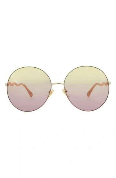 Chloé Women's Ch0055s 62mm Sunglasses In Gold