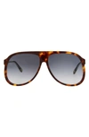 Chloé Fashion 62mm Oversize Aviator Sunglasses In Havana Black Blue