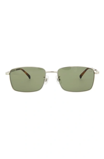Dunhill Core 57mm Square Sunglasses In Silver