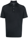 Fedeli Gray Cotton Polo Shirt In Black