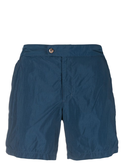 Canali Badeshorts Mit Versetztem Verschluss In Blue