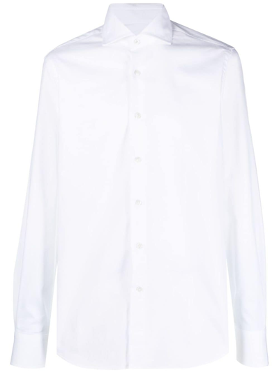 Orian Long-sleeve Cotton Shirt In White