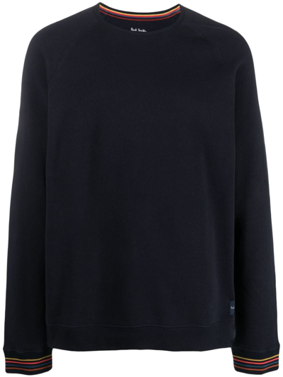 Paul Smith Contrasting-trim Detail Sweatshirt In Blau