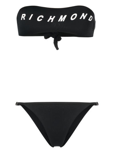 John Richmond Bikini Mit Logo-print In Black