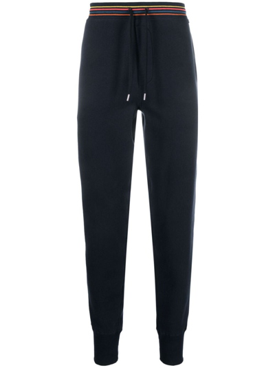 Paul Smith Contrasting-trim Track Trousers In Blau