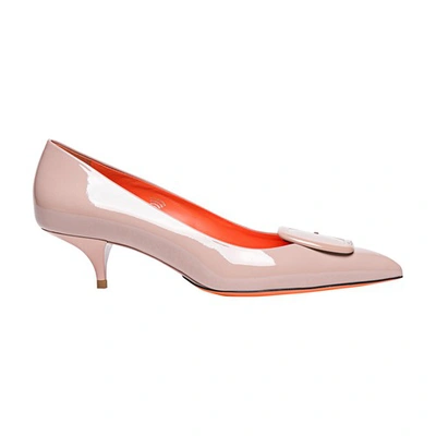 Santoni 50mm Pointed-toe Patent Leather Pumps In P29