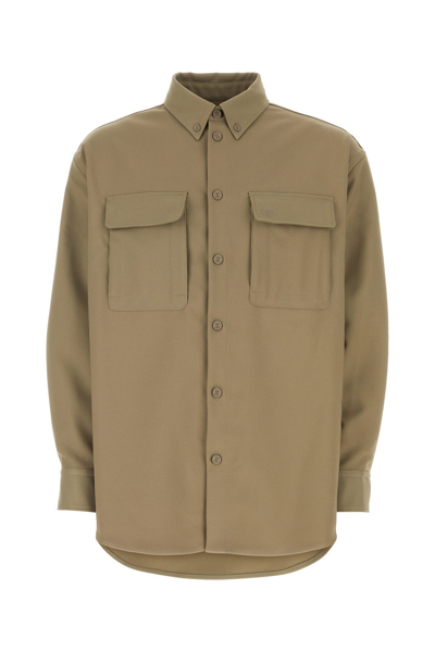 Off-white Long-sleeve Shirt In Beige