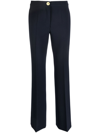 MOSCHINO STRAIGHT-LEG EMBOSSED-BUTTON TROUSERS