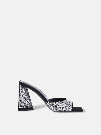 ATTICO ''MINI DEVON'' BLACK AND SILVER MULE