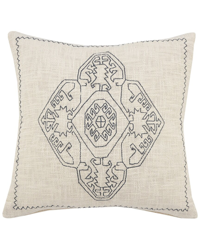 Lr Home Embroidered Damask Medallion Throw Pillow