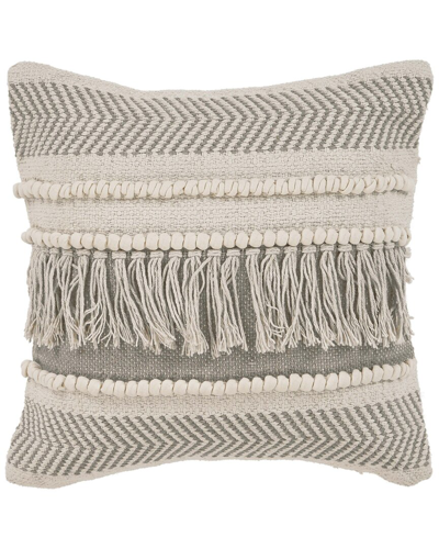 Lr Home Fringed Striped Throw Pillow