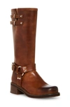 Steve Madden Bryanna Moto Boot In Brown Leather
