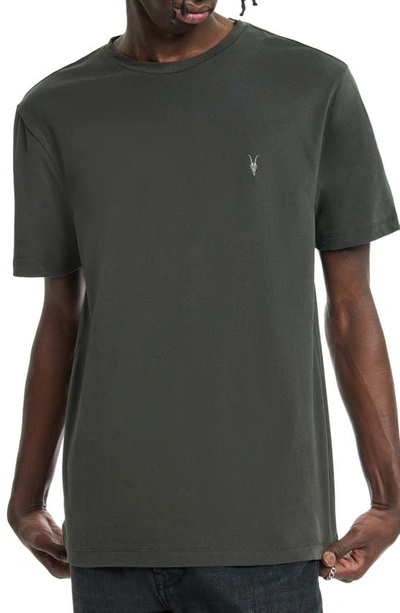 Allsaints Brace Tonic Organic Cotton T-shirt In Shaded Green