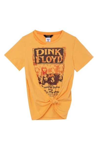 Truce Kids' Pink Floyd Cutout Cotton Graphic T-shirt In Yellow