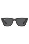 Ray Ban Mega Wayfarer 51mm Square Sunglasses In Dark Grey
