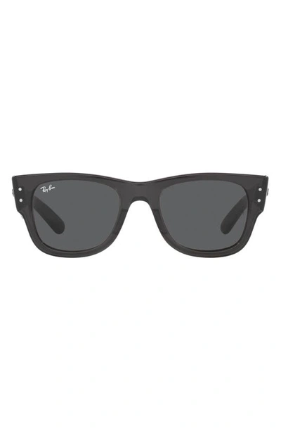 Ray Ban Mega Wayfarer 51mm Square Sunglasses In Dark Grey