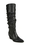 Zodiac Riau Womens Faux Leather Wide Calf Knee-high Boots In Black